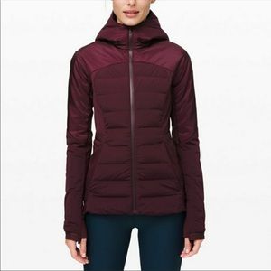 Lululemon NWT Burgundy Down For It All Jacket 8